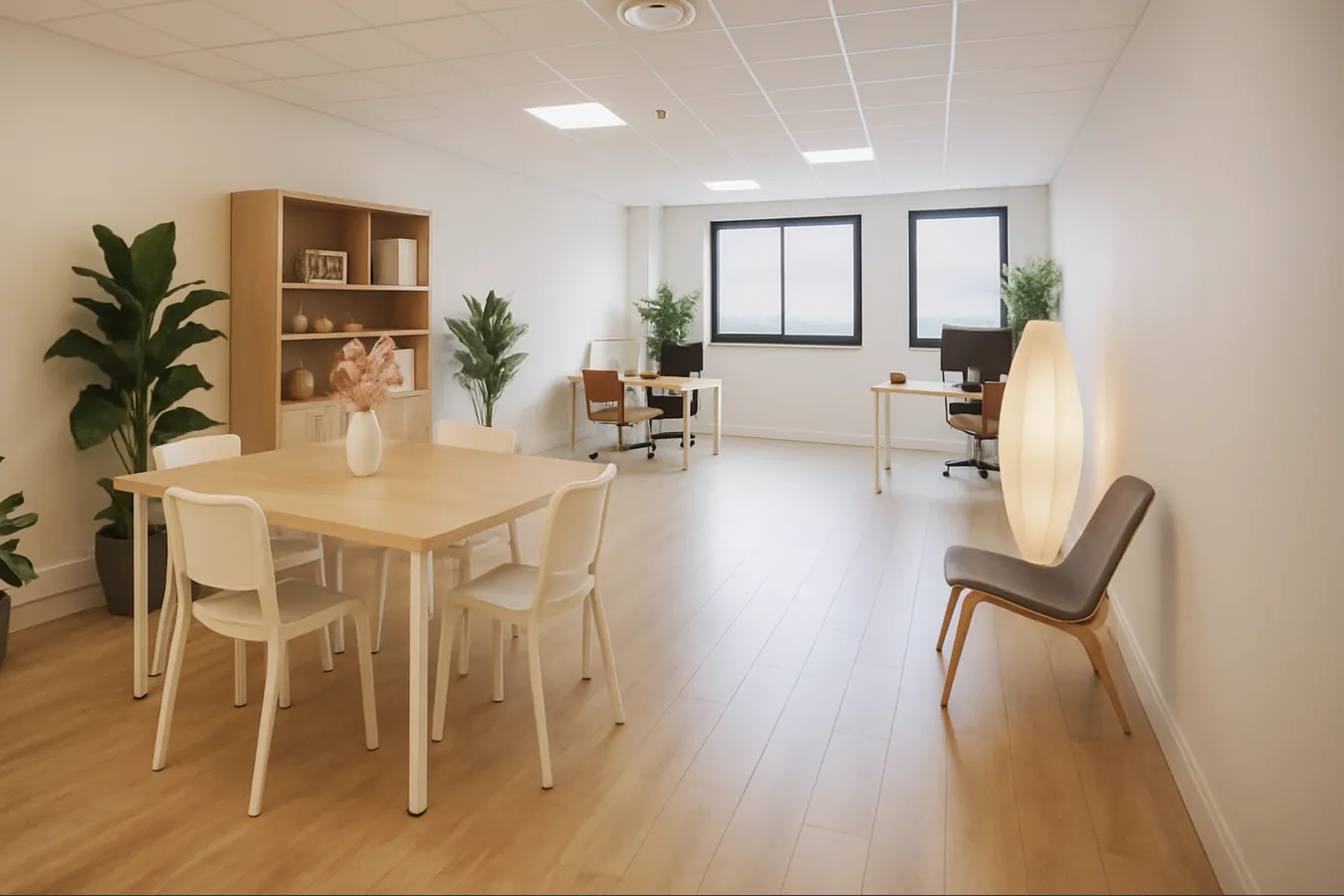 Bureau équipé pour une équipe, Espace Entreprise Garosud